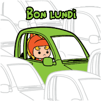 Gif animé Bon lundi embouteillage